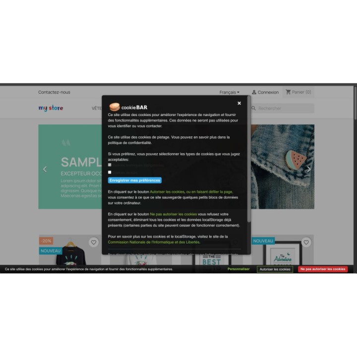 Cookie Consent Pro – Module RGPD pour PrestaShop 8 & 9 | Personnalisation & Conformité CNIL
